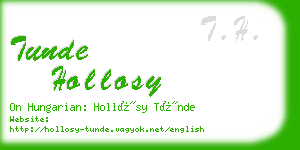 tunde hollosy business card